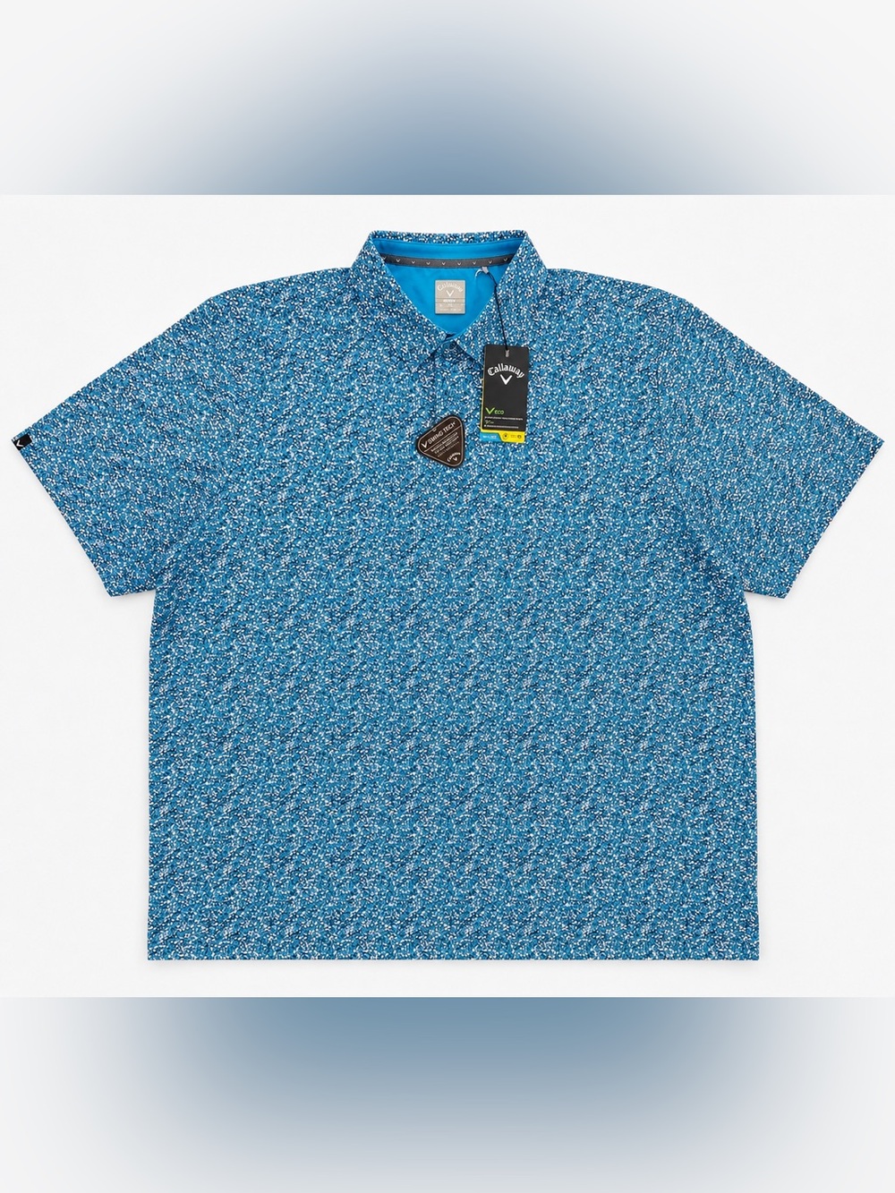 NWT Callaway Opti-Dri 3X Blue Hawaiian Surf Golf Polo Shirt Big & Tall